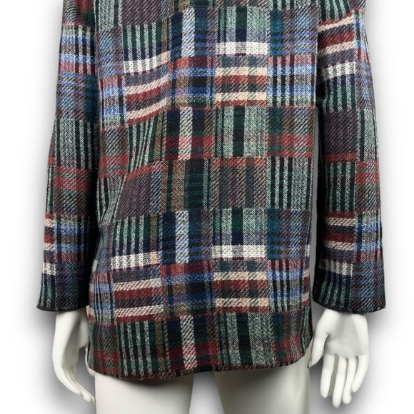 WILLOW RIDGE 90s Vintage Patchwork Plaid Blazer Academia Preppy Grannycore - Picture 9 of 16